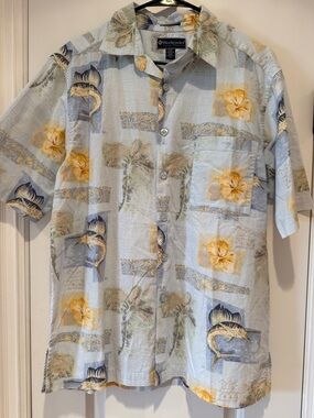 Weekender Limited Edition Hawaiian Shirt Men’s L Marlin Fish Tropical Cotton